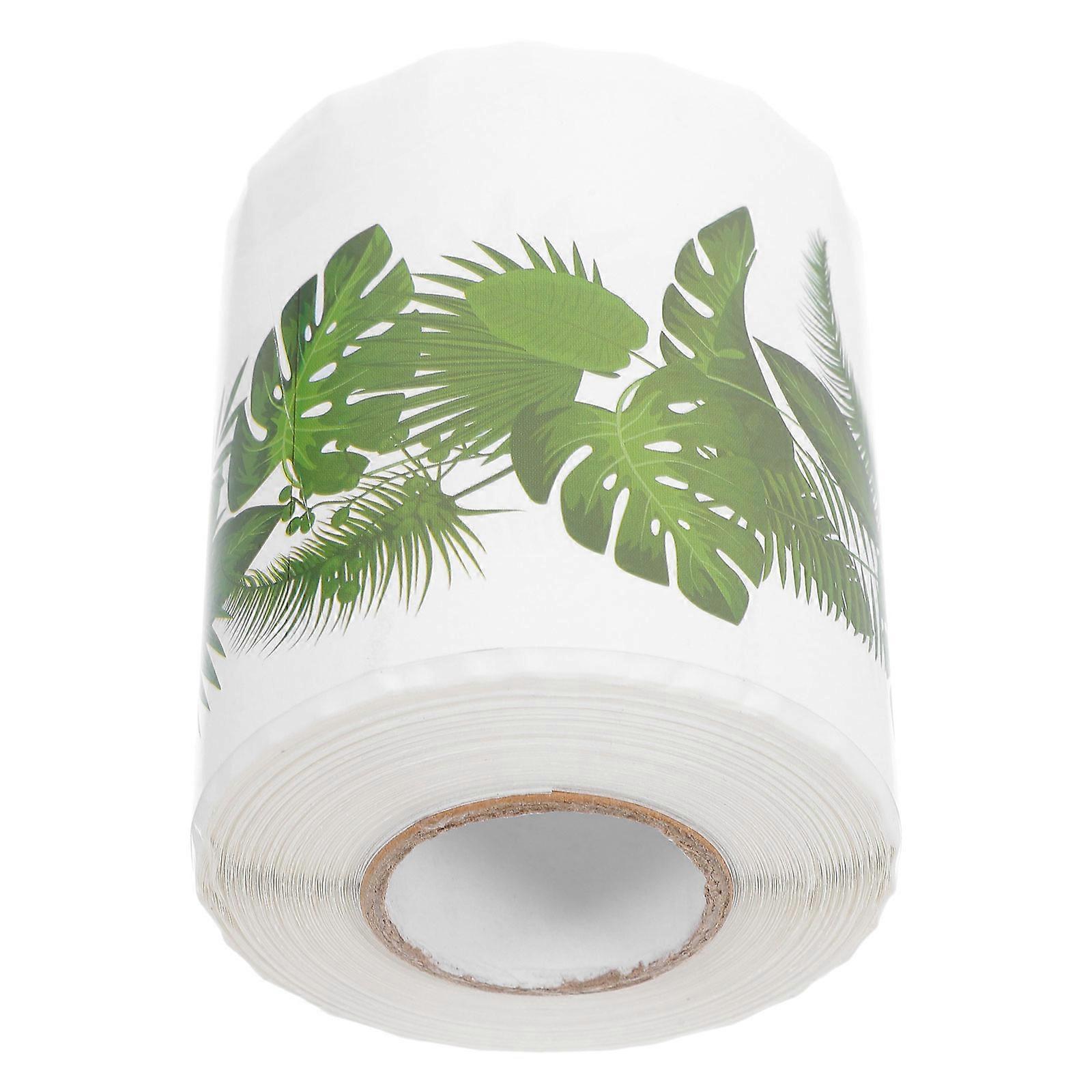 Blackboard Border Sticker 4Set Green Decorative Home Decor Tree Leaf Pattern Self-adhesive for Smooth Surfaces