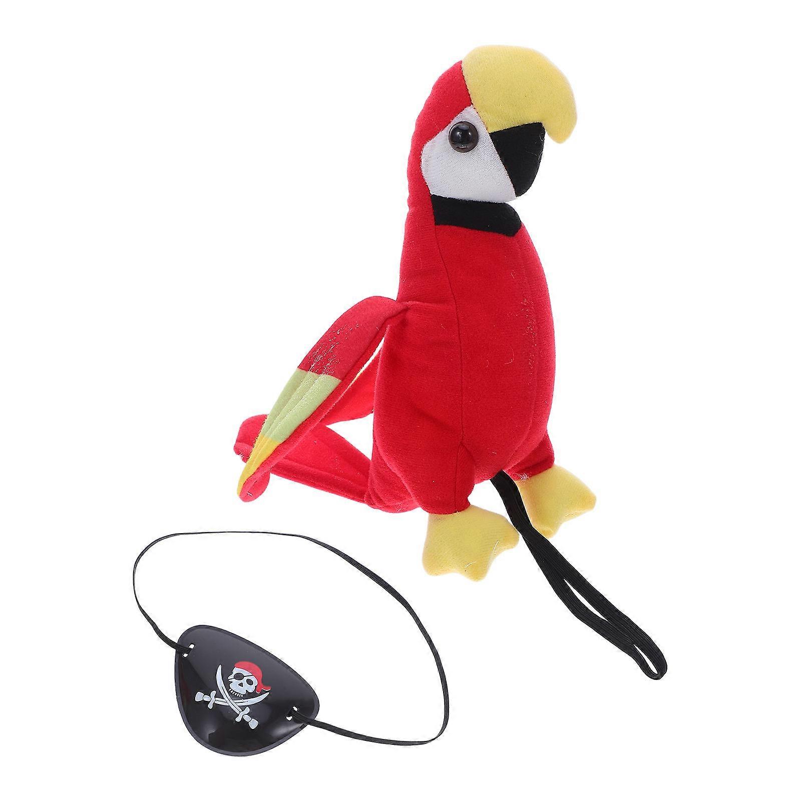 Assorted Color Pirate Parrot Plush for Shoulder Decor 1Set