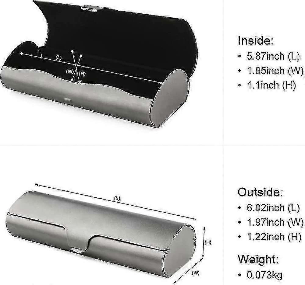 Hard Aluminum Glasses Case, Lightweight Eyeglasses Case, Slim Spectacles Case