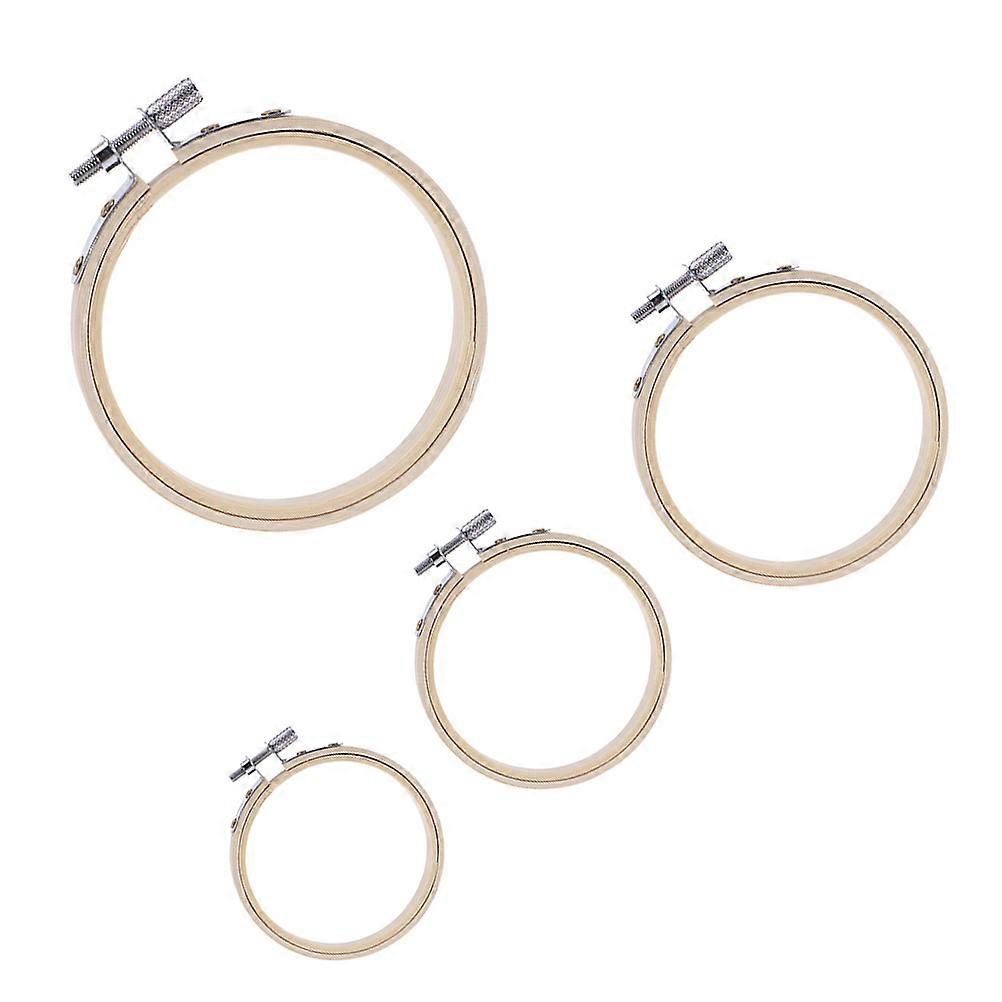 Cross-Stitch Tool Bamboo Frame for Embroidery Use 4Pcs Set
