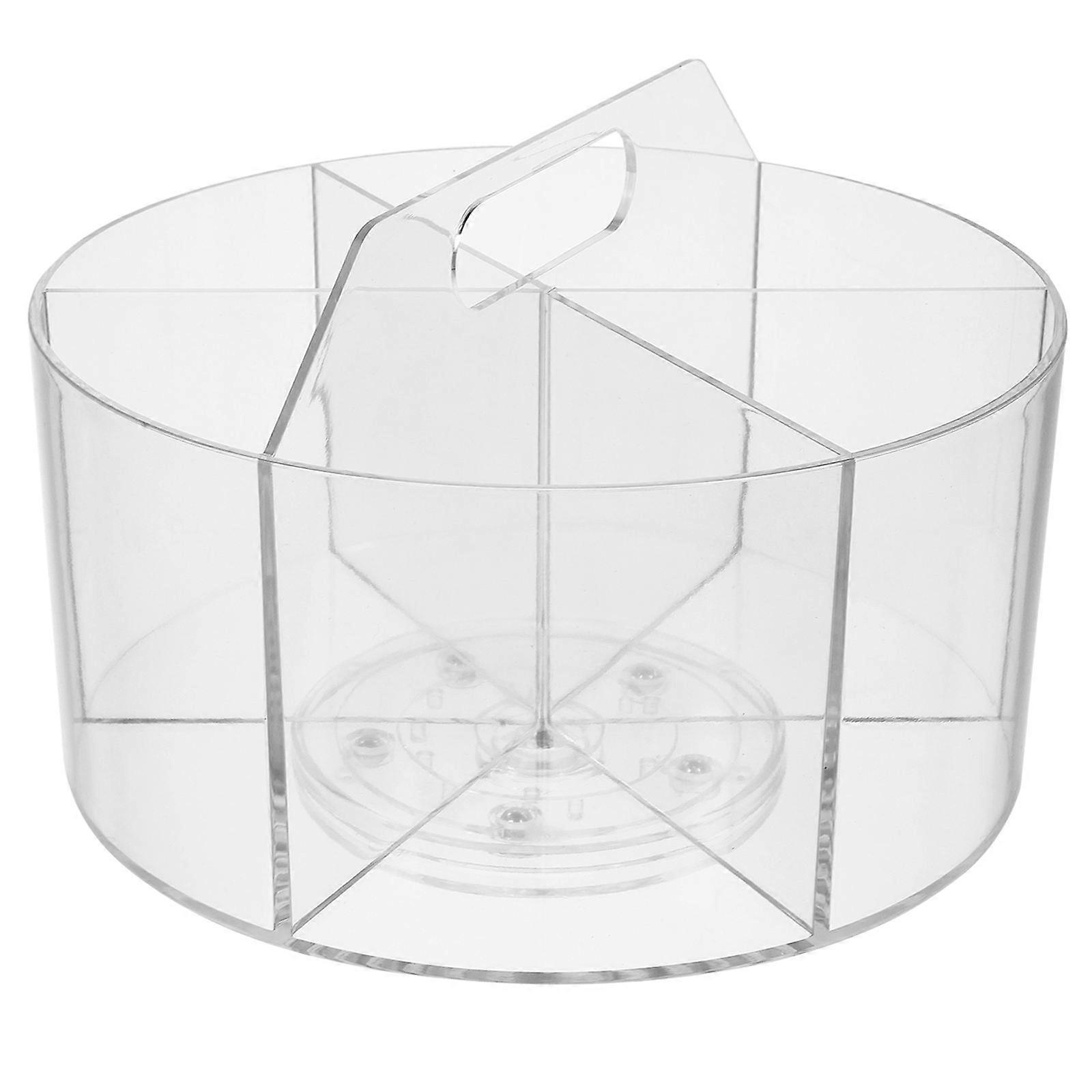 Transparent Acrylic Pen Holder for Storage Using Rotating Multipurpose Organizer