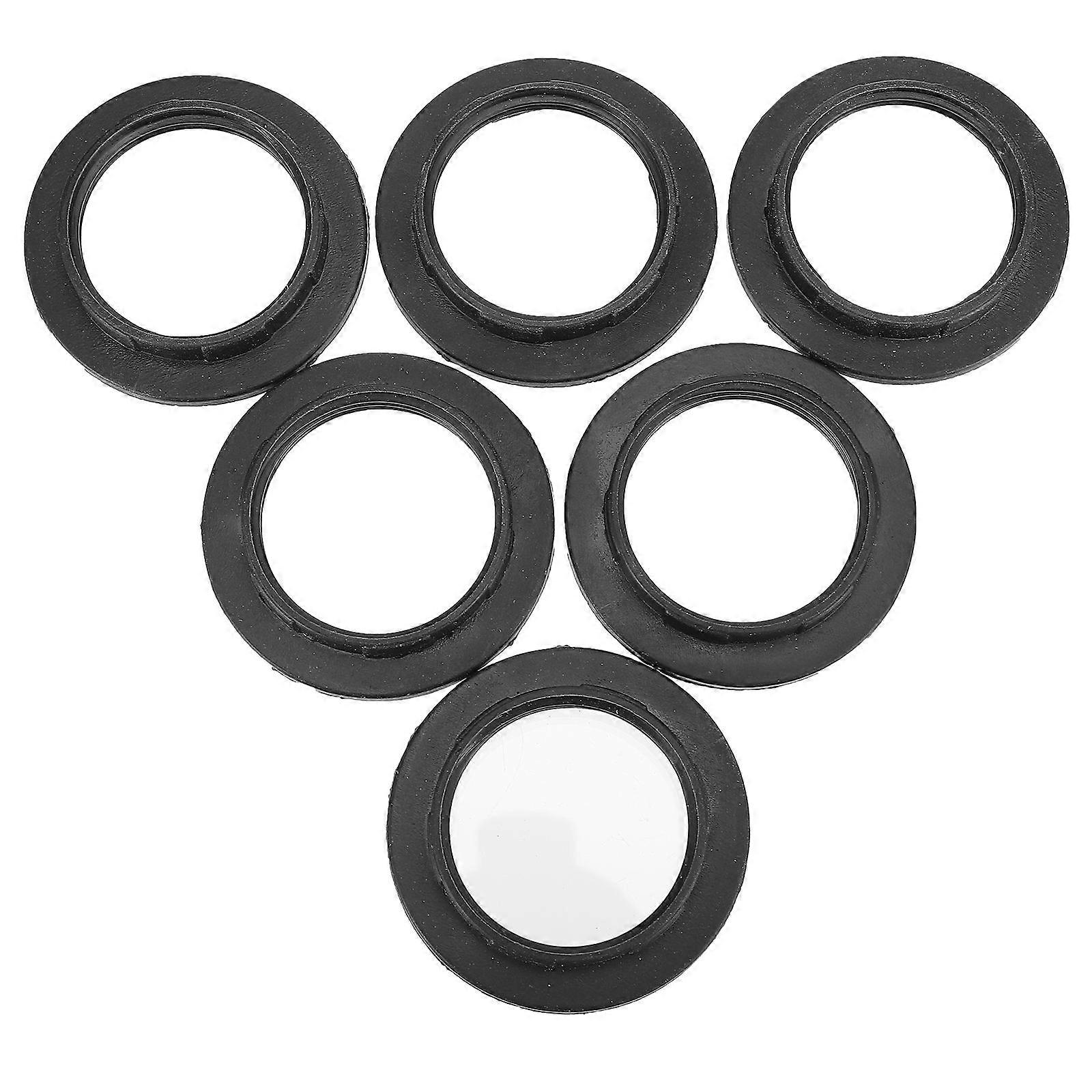 Plastic E27 Lock Socket Adapter Ring for Lamp Use Black 50Pcs