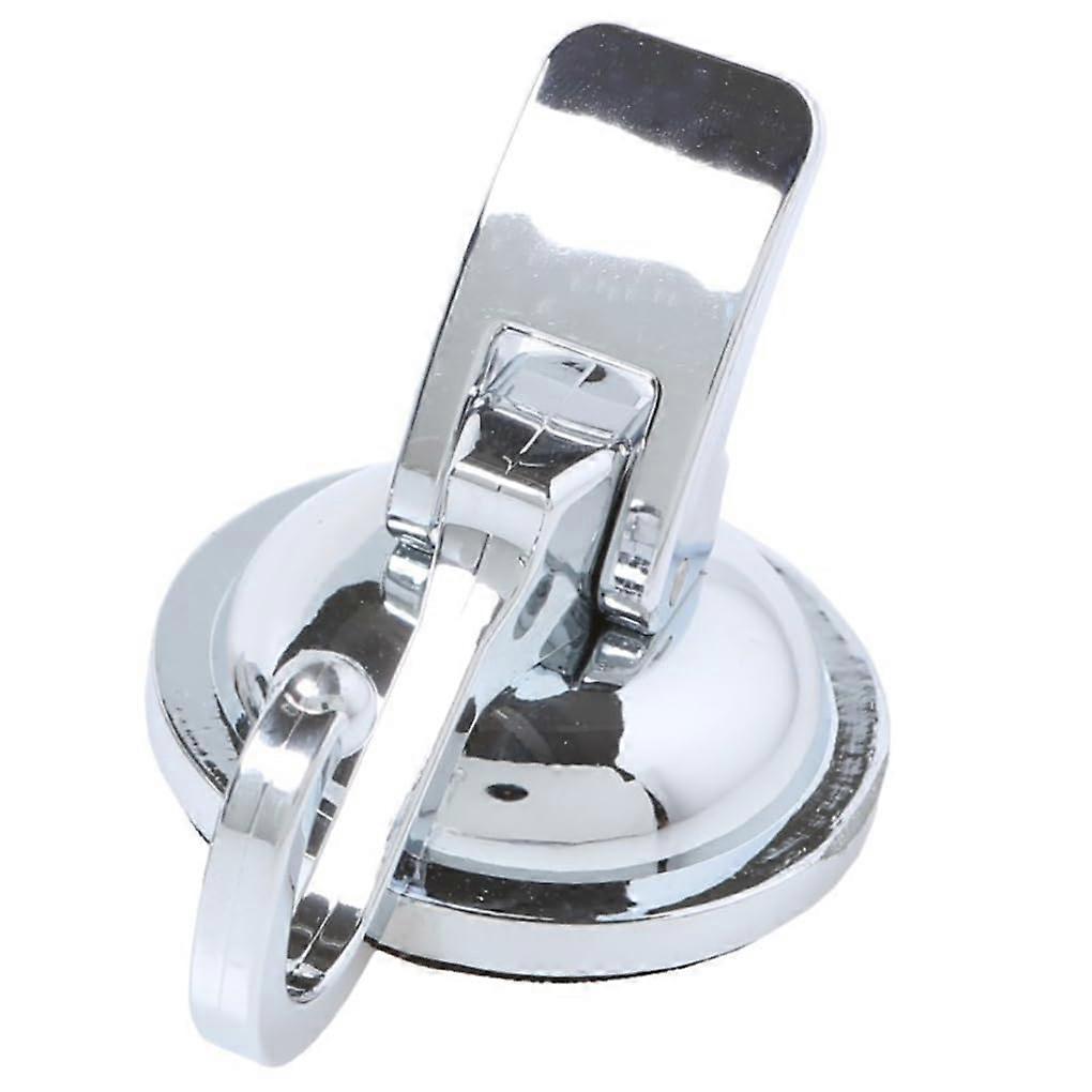 Wall Mounted Hook Towel Hanger Rack with Easy Install Suction Cup for Bathroom and Kitchen, Silver