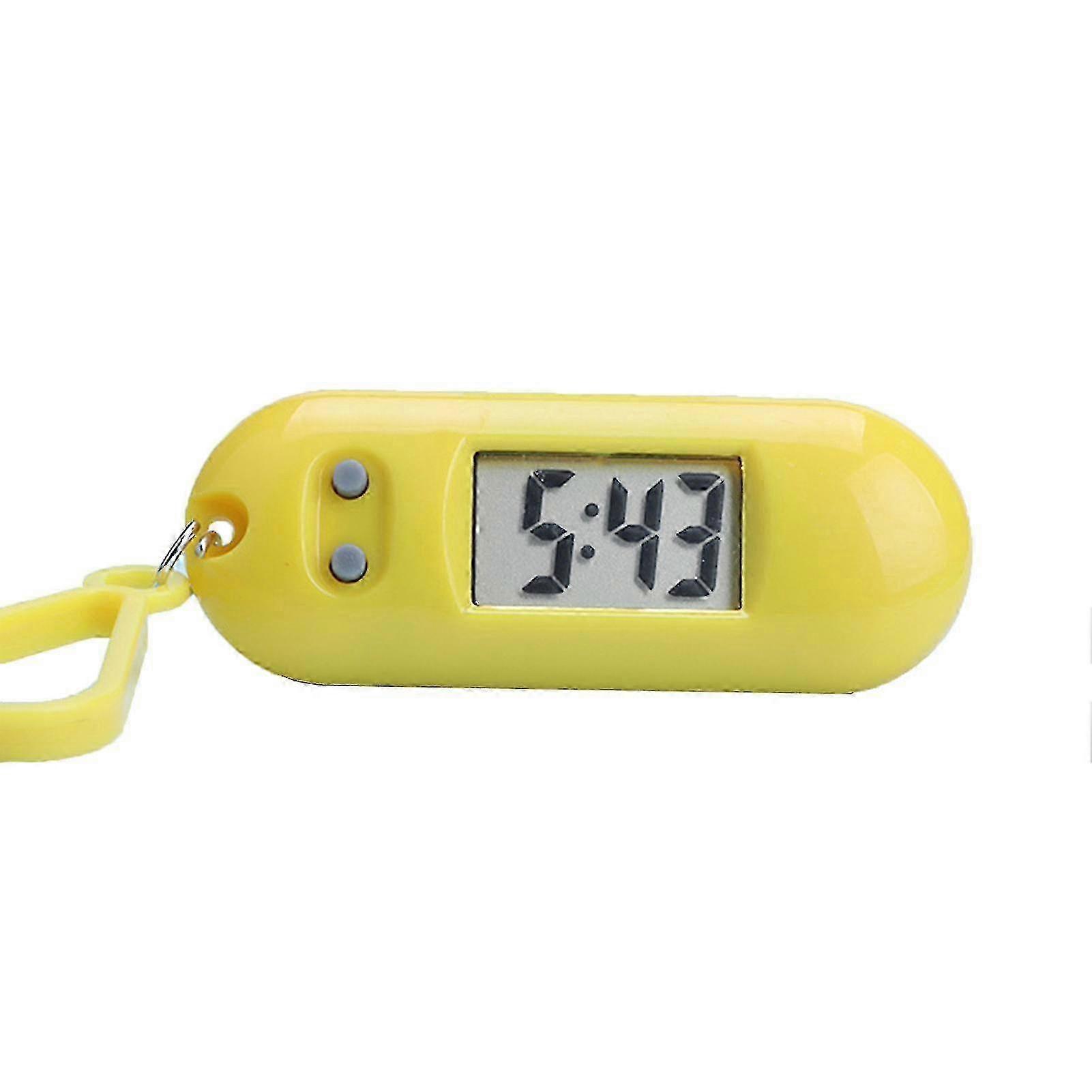 Electronic Clock Silent Lcd Digital Display Portable Student Exam Study Desktop Clock Keychain Compatible Library City 26s