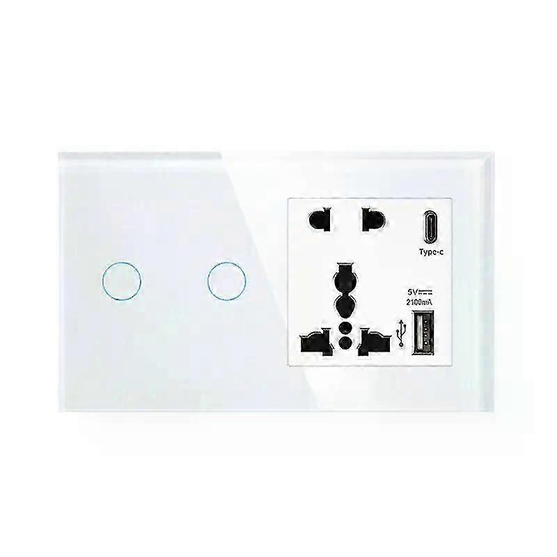 Tuya Zigbee Smart Switch Socket 147 Type 1/2/3/4Gang Touch Switch Panel With Type-C USB Control Via Alexa Google Home 2025