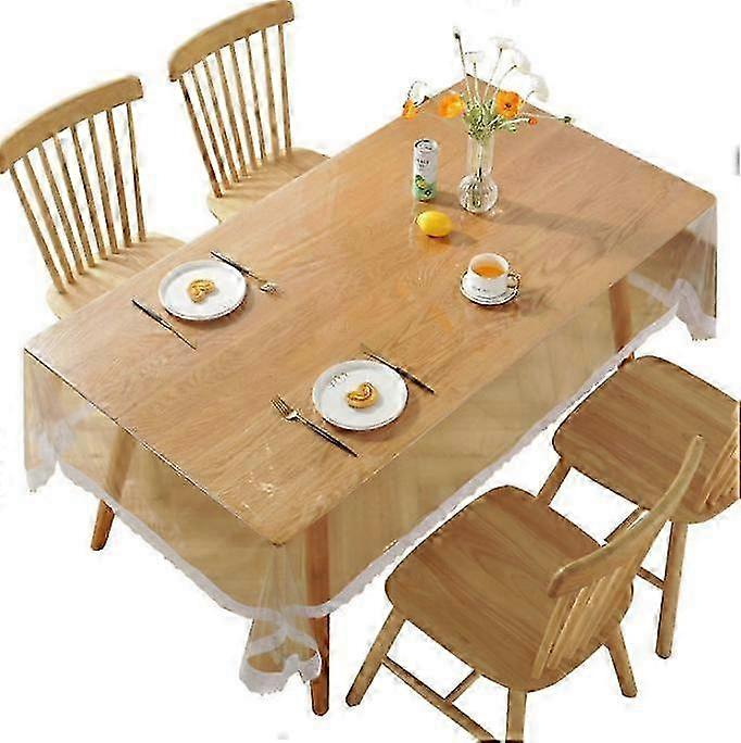 Clear Plastic Tablecloth Protector Waterproof Table Cover 25-26