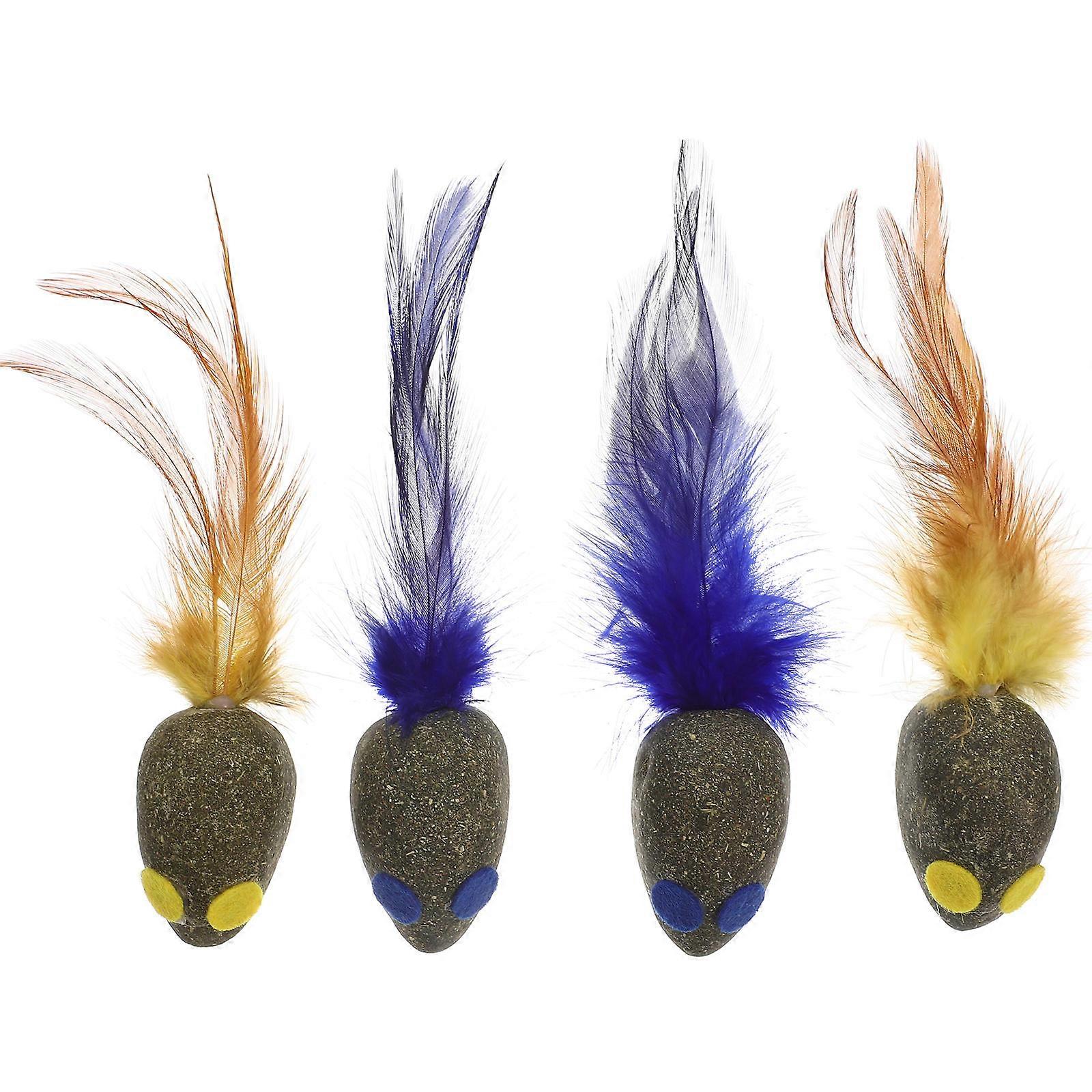 Interactive Cat Toy Mouse 8Pcs for Pet Play with Assorted Colors