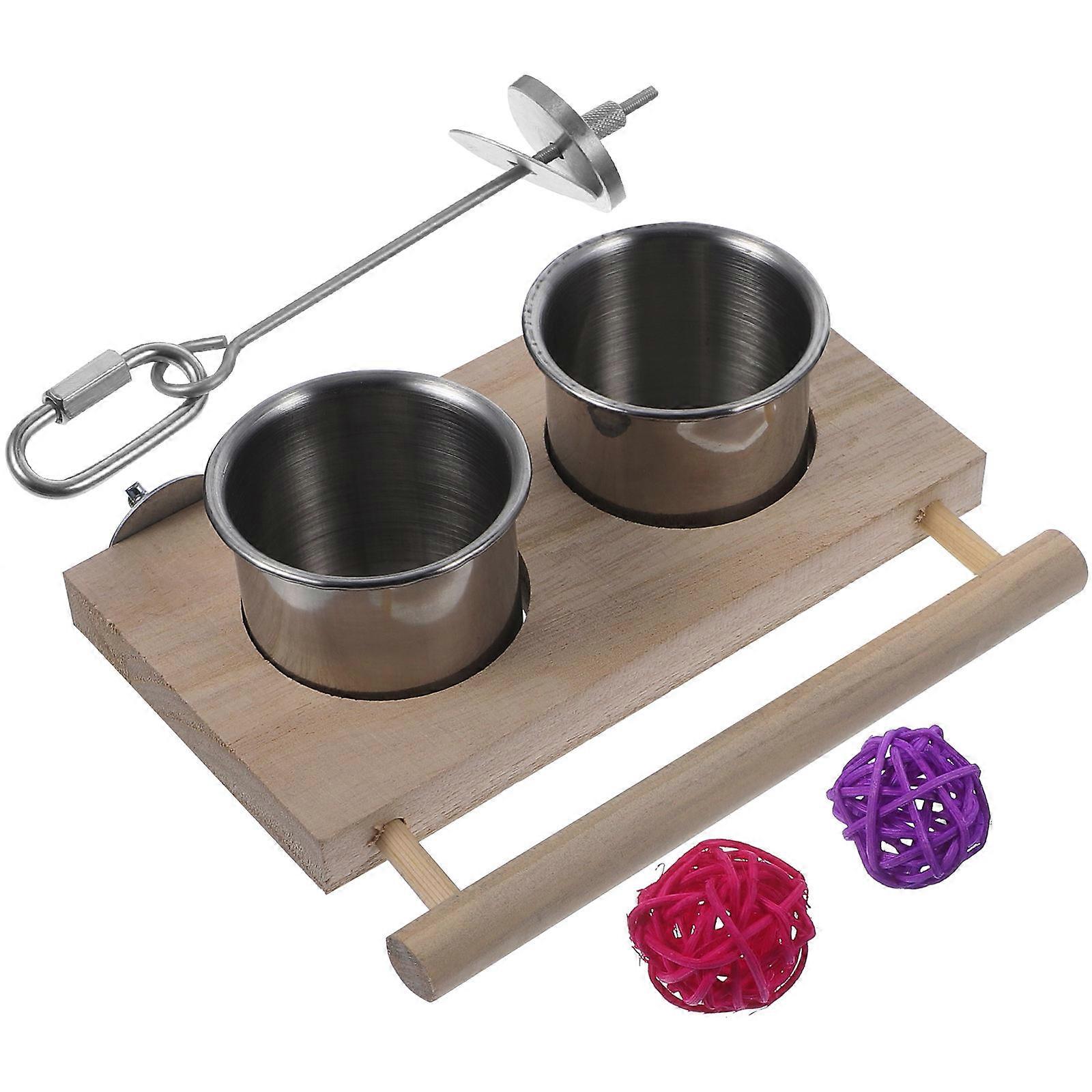 Parrot Feeder Bird Food Container Cage Feeder for Feeding 1Set