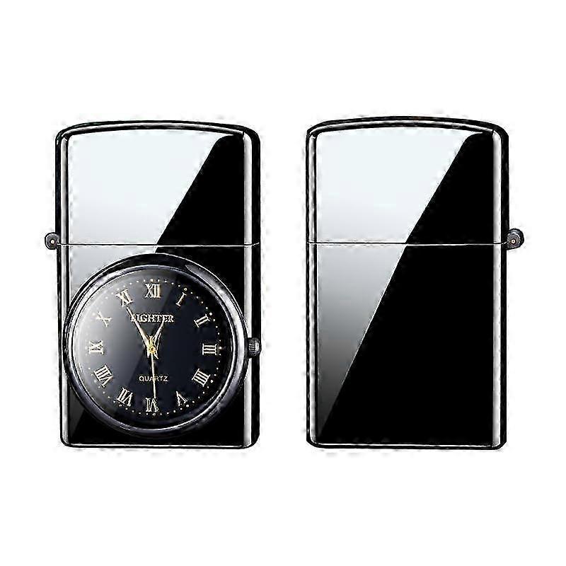 2026 USB Plasma Windproof Lighter - Rechargeable Dual Arc Clock Gift Design