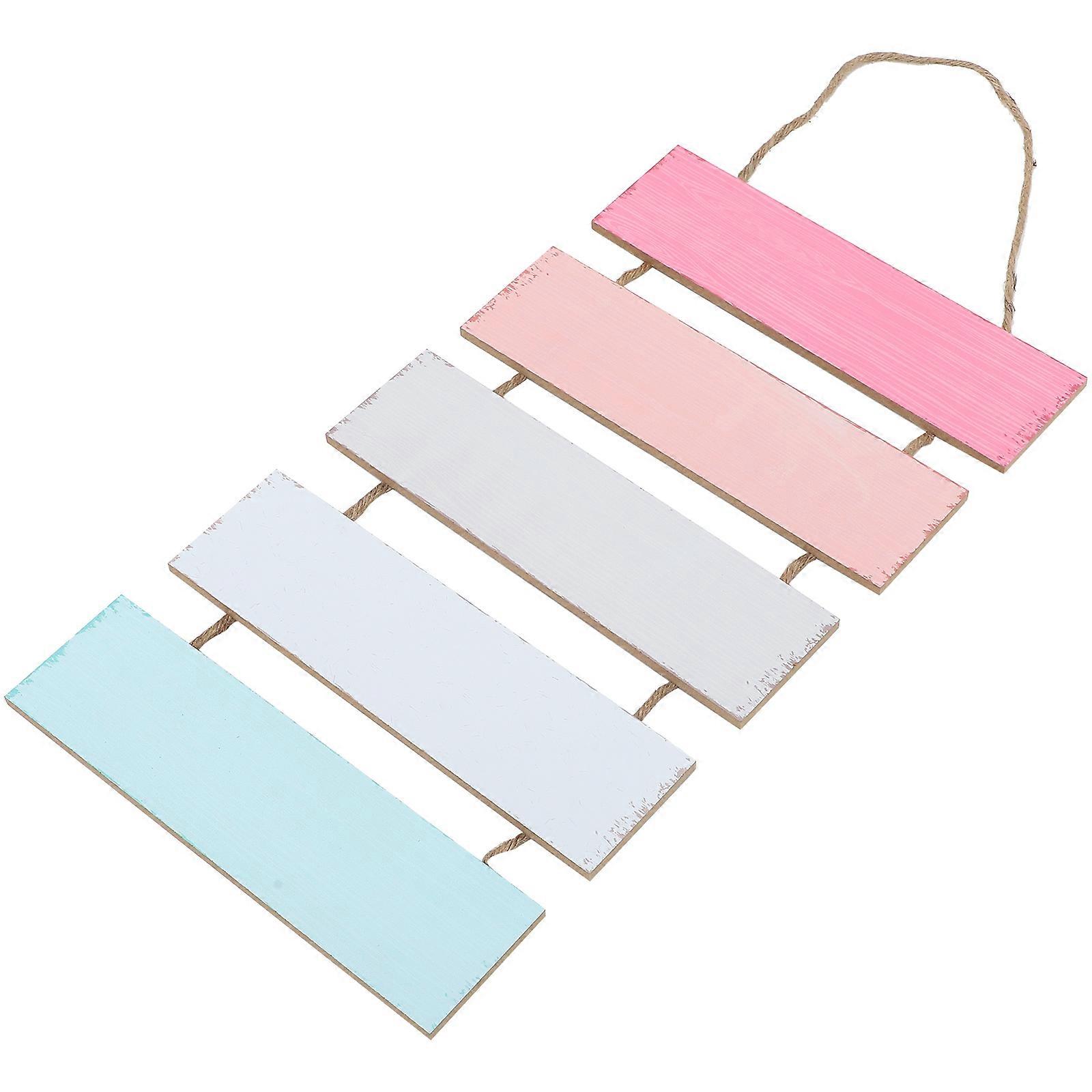 Mini Signboard Chalkboard Sign Wall Hanging Decorations Rectangular Wooden Message Sharing 5Set