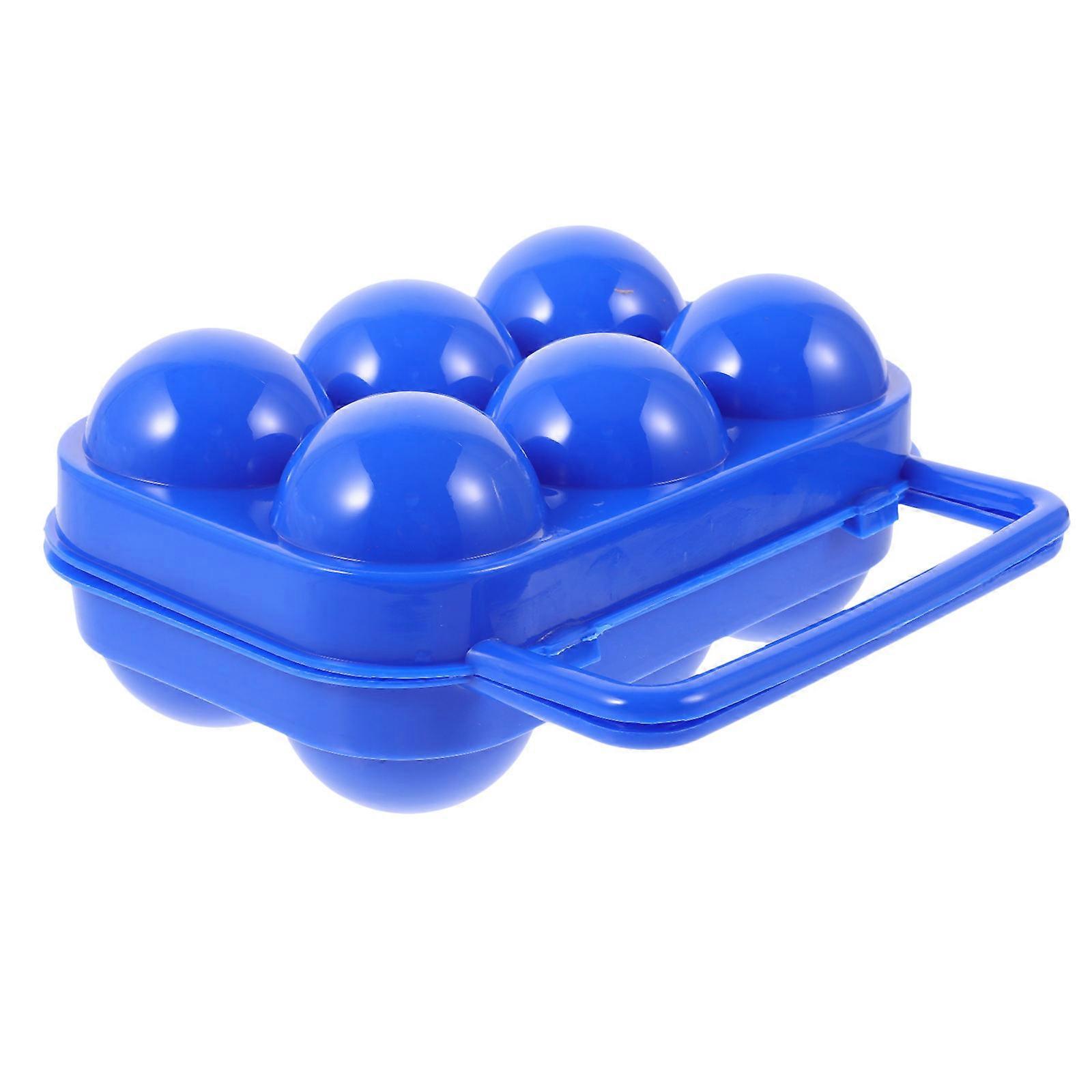 Egg Container for Camping Plastic Carrier for Eggs Blue