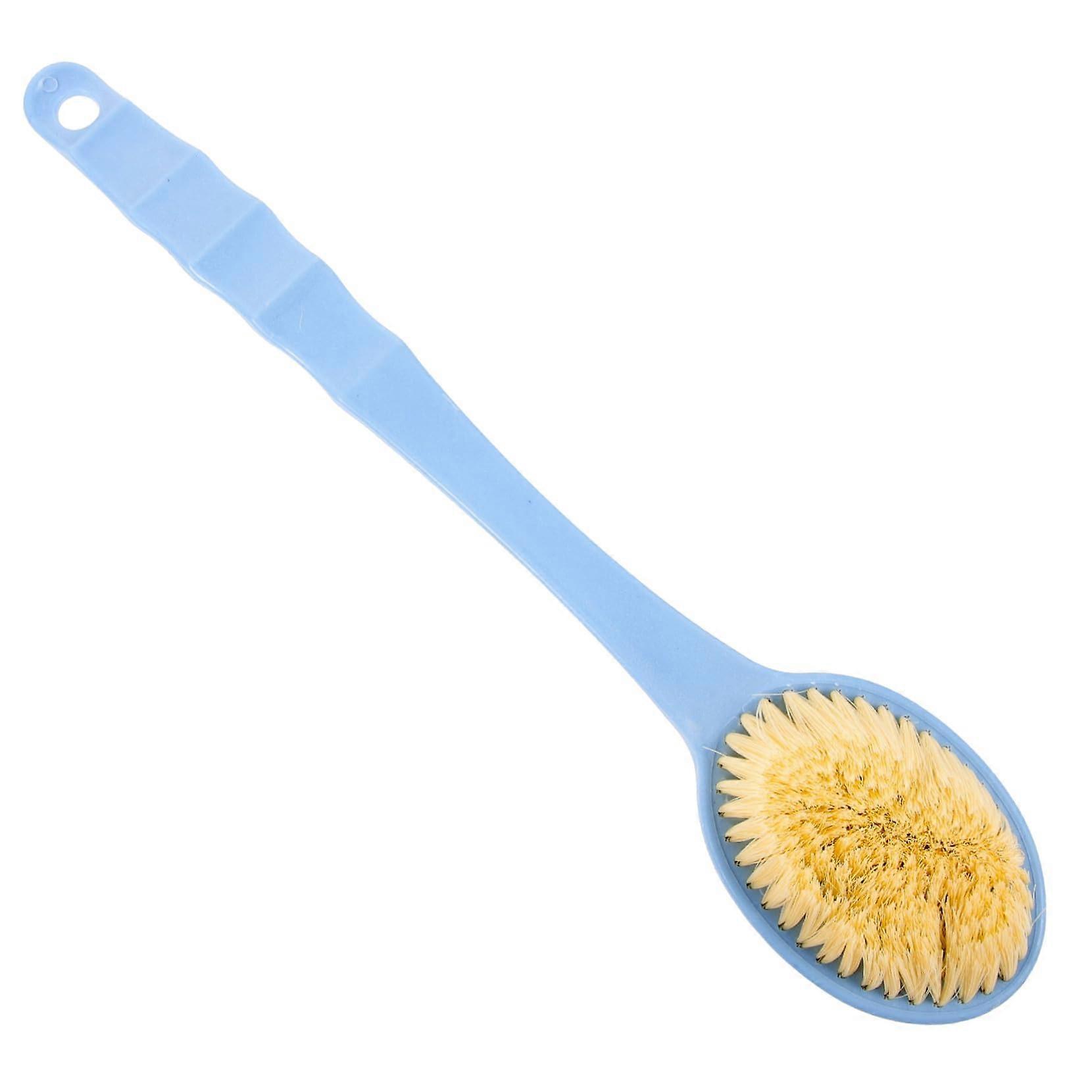 Bath Brush with Long Handle for Shower, Medium Stiffness Bristles, Exfoliating Back Scrubber Blue