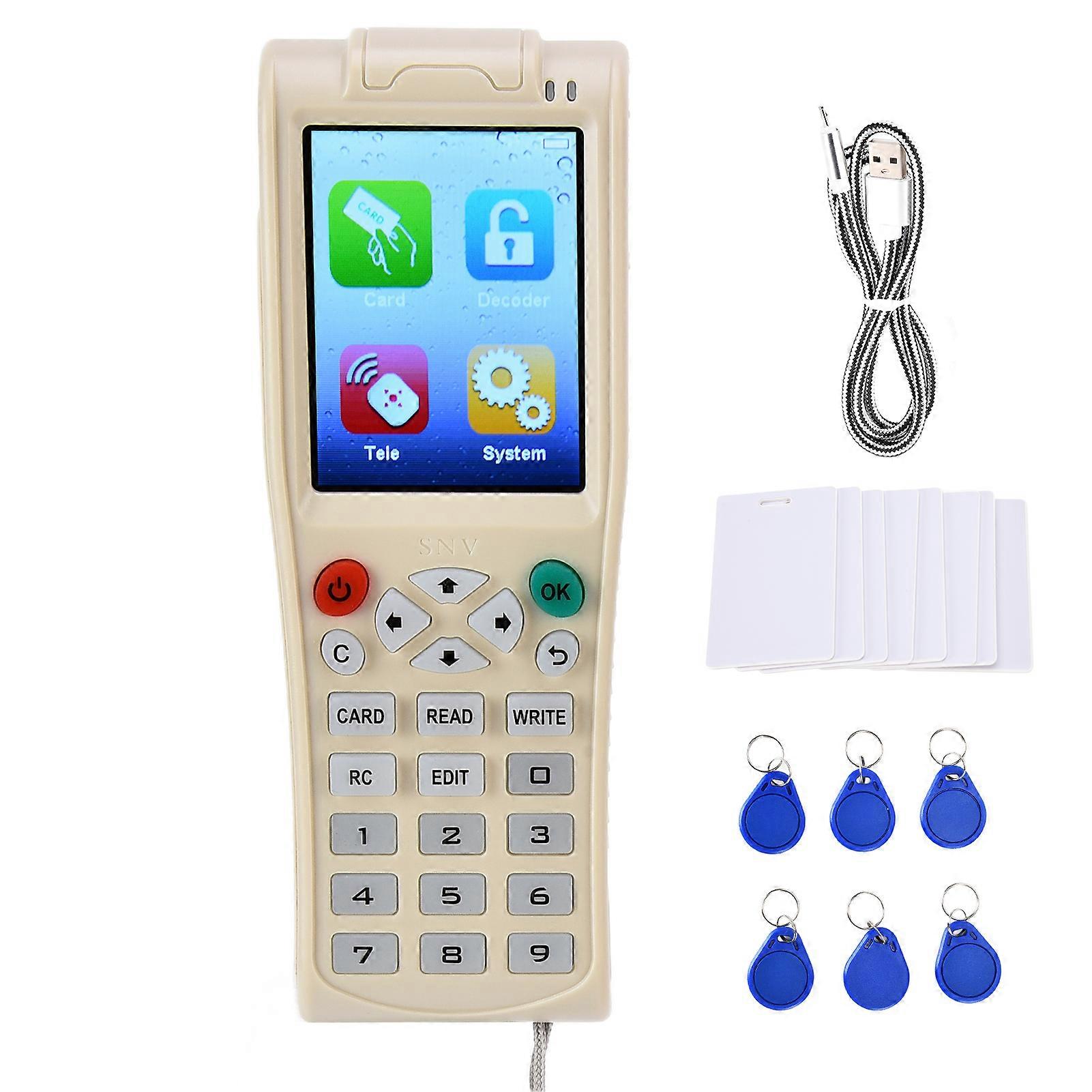 Smart Card Copier, Full Decoding Function, Voice Prompts, Large Color Screen, Smart Card Writer for Door Access Control