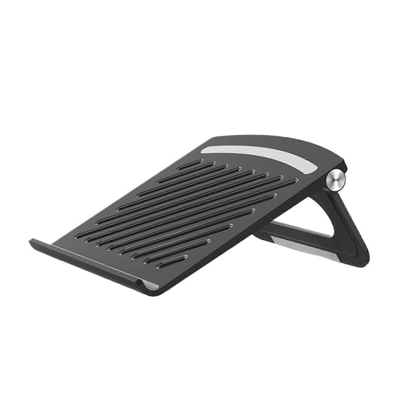 Foldable Laptop Stand with Cooling Pad Adjustable Portable Notebook Riser for Desk Black