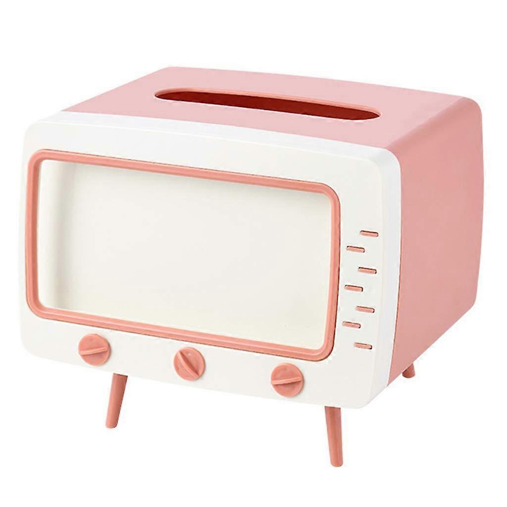 Creative TVShaped Tissue Box Cover with Large Opening, Chrome Wall Mounted Napkin Holder