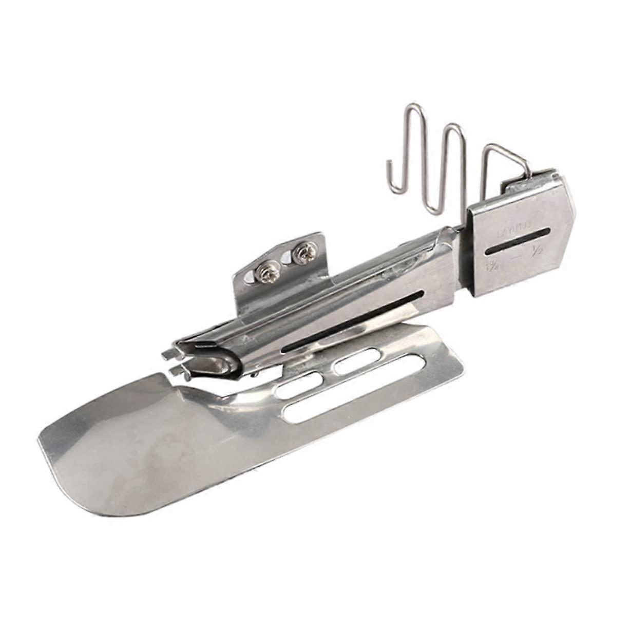 Right Angle Overlock Binder Sewing Machine Attachment Stainless Steel Dual Spool Edge Folder for Hemlines