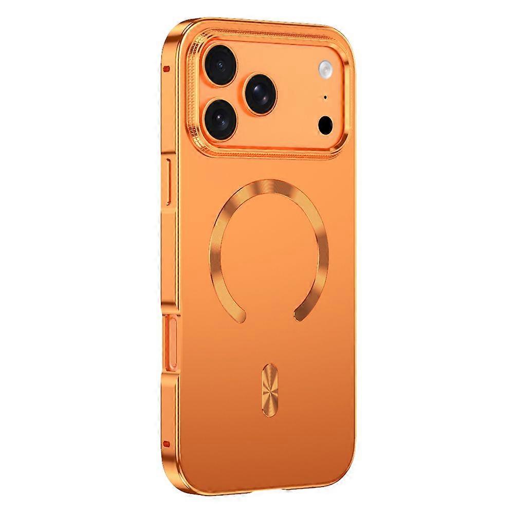 For iPhone 17 Pro Case Compatible with MagSafe Alloy Frame Phone PC Back Cover