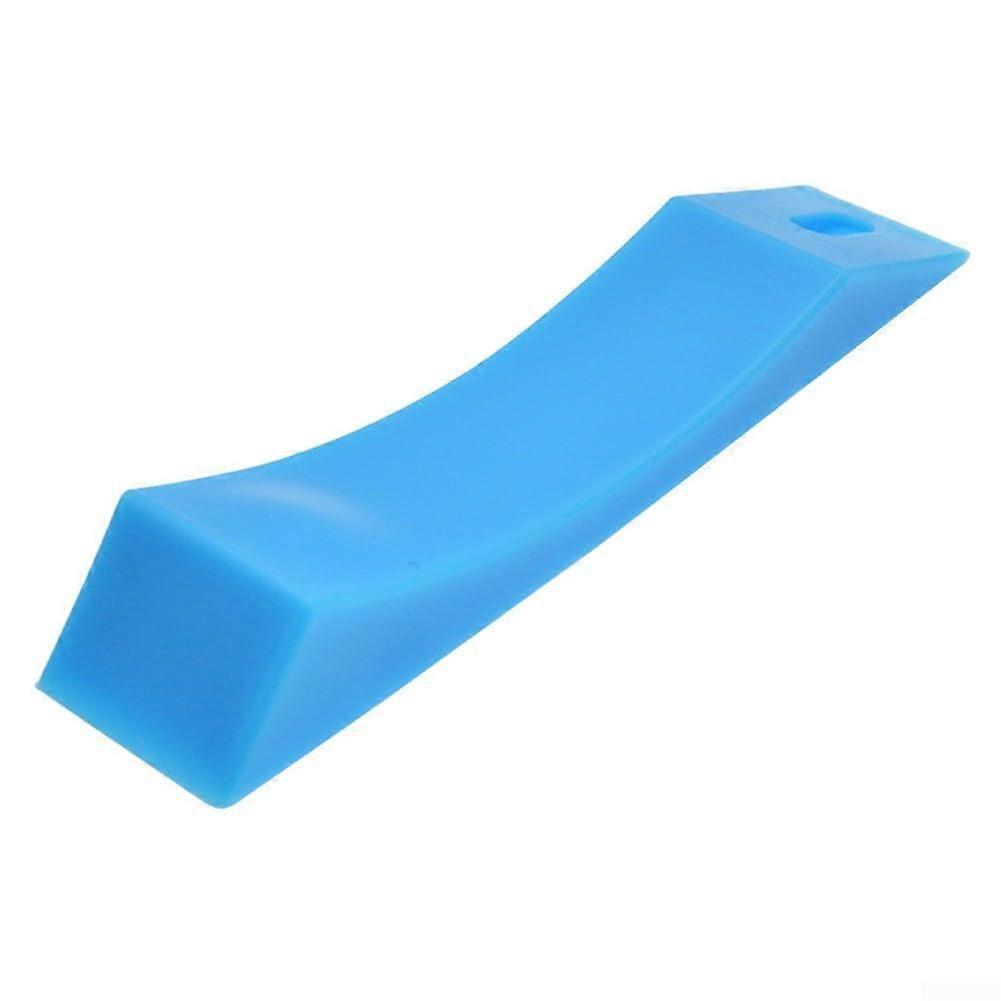 Weightlifting Wedge Blocks 2pcs Silicone for Effortless Barbell Deadlift Plate Loading Blue