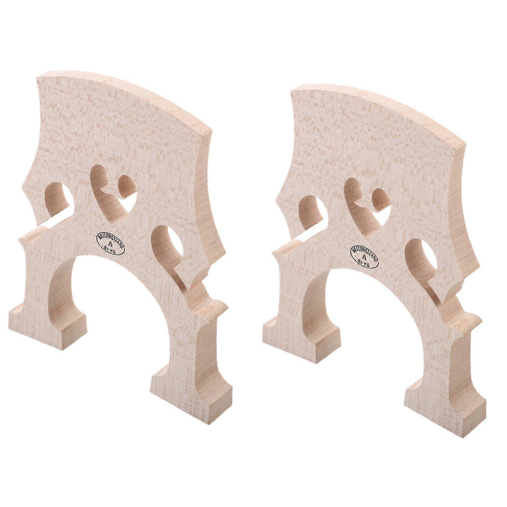 2pcs Unfinished Maple Cello Bridge 4/4 Replacement for Full Size Instrument Enhanced Sound Quality