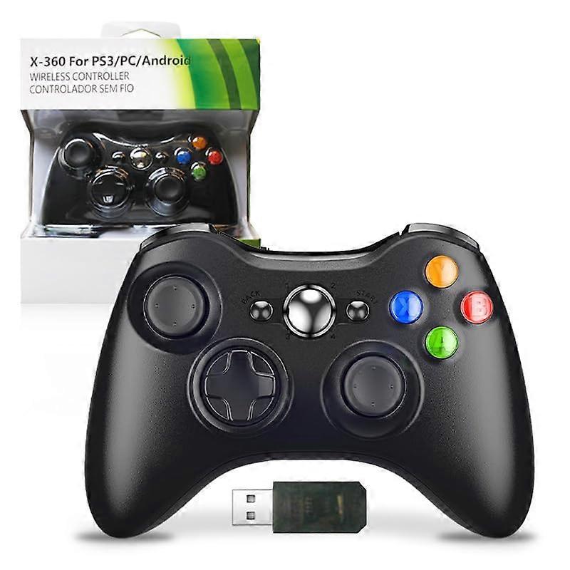 Wireless Controller 2.4G with Wide Compatibility for Xbox 360 PC Android Xbox One PS3 Arcade Black