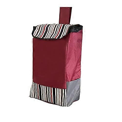 Red Replacement Shopping Cart Bag for Folding Cart, Easy Visual ID and ColorCoded Organization