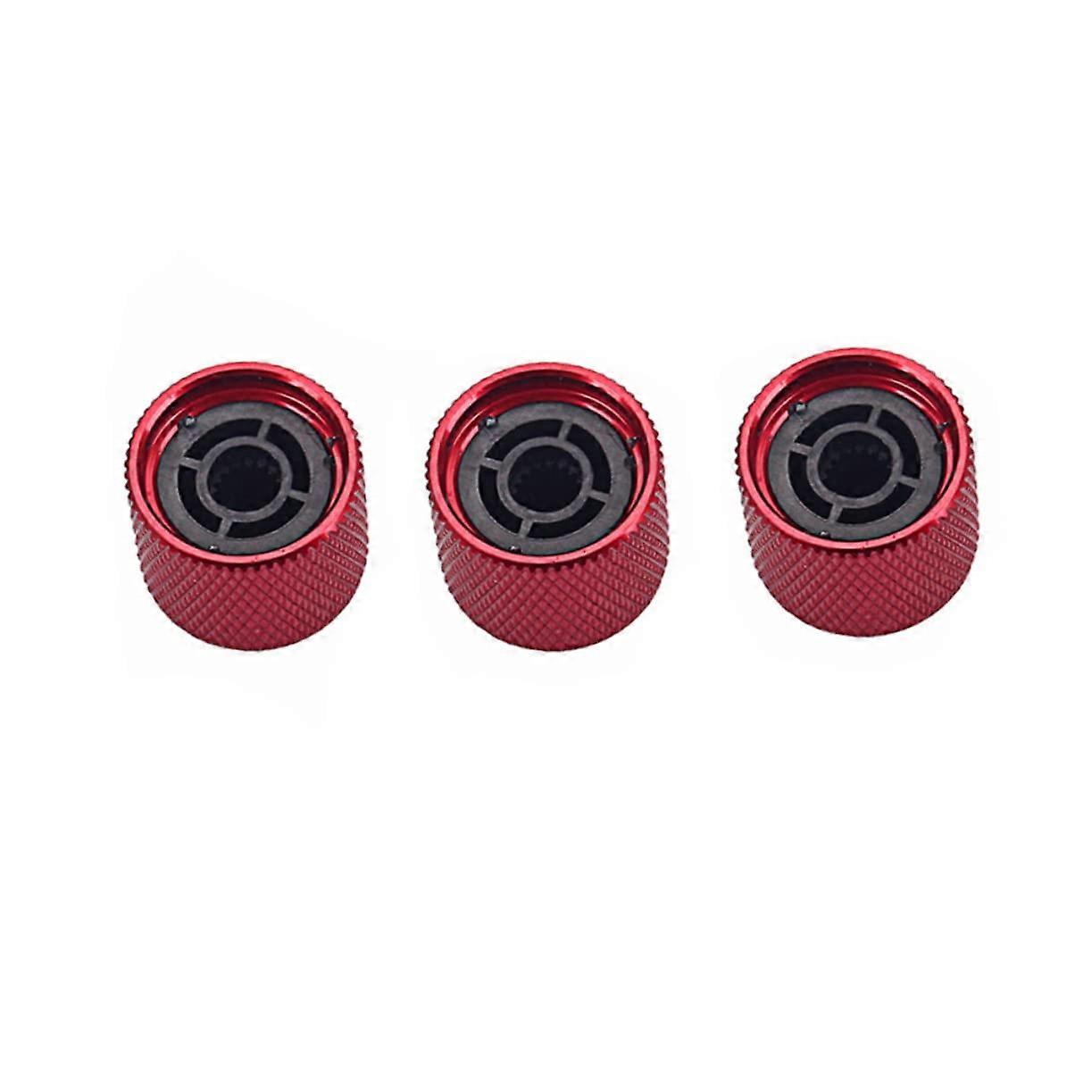 3pcs Red Guitar Amp Knobs for Bass Amps Effect Pedal Replacement Accurate Tone Control