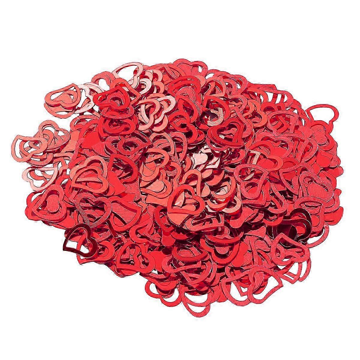 Heart Shape Confetti For Celebrations DIY Projects Red 600Pcs