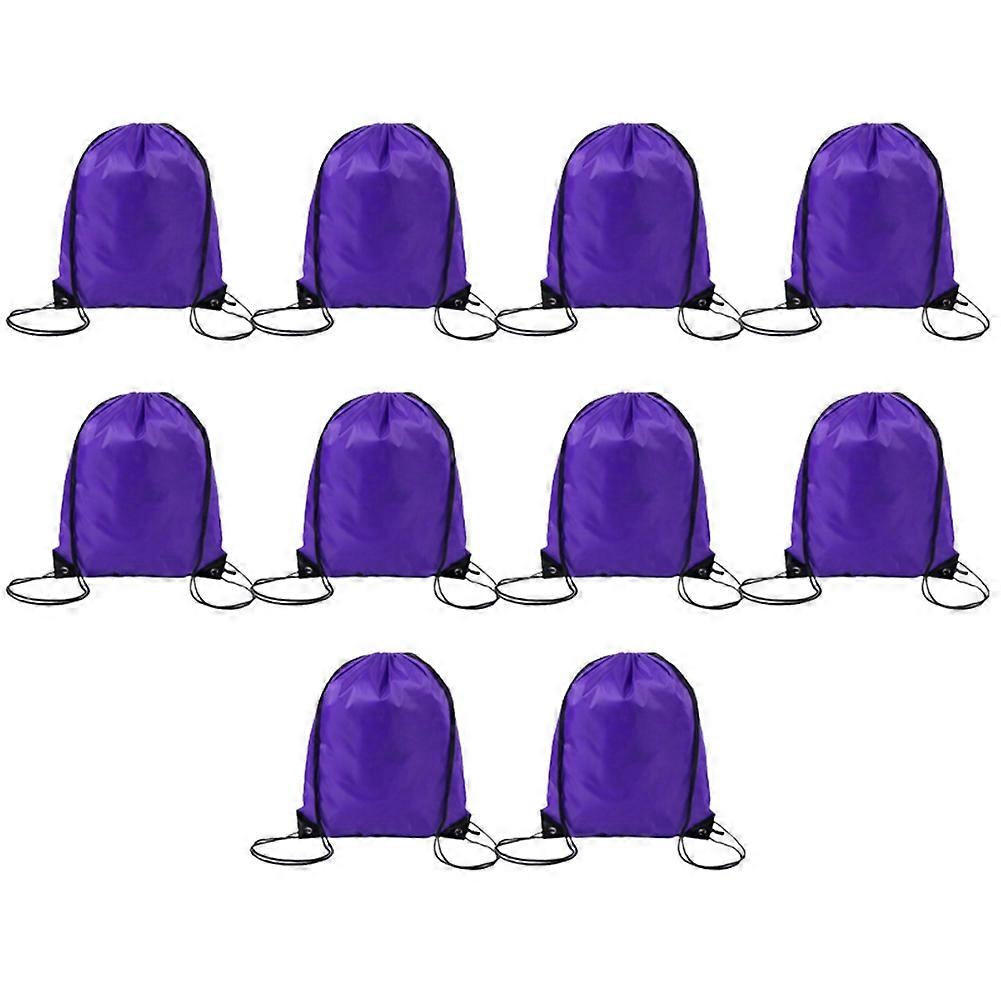 Polyester Drawstring Bag Sports Marathon Drawstring Bag Storage Bag Drawstring Bag Purple