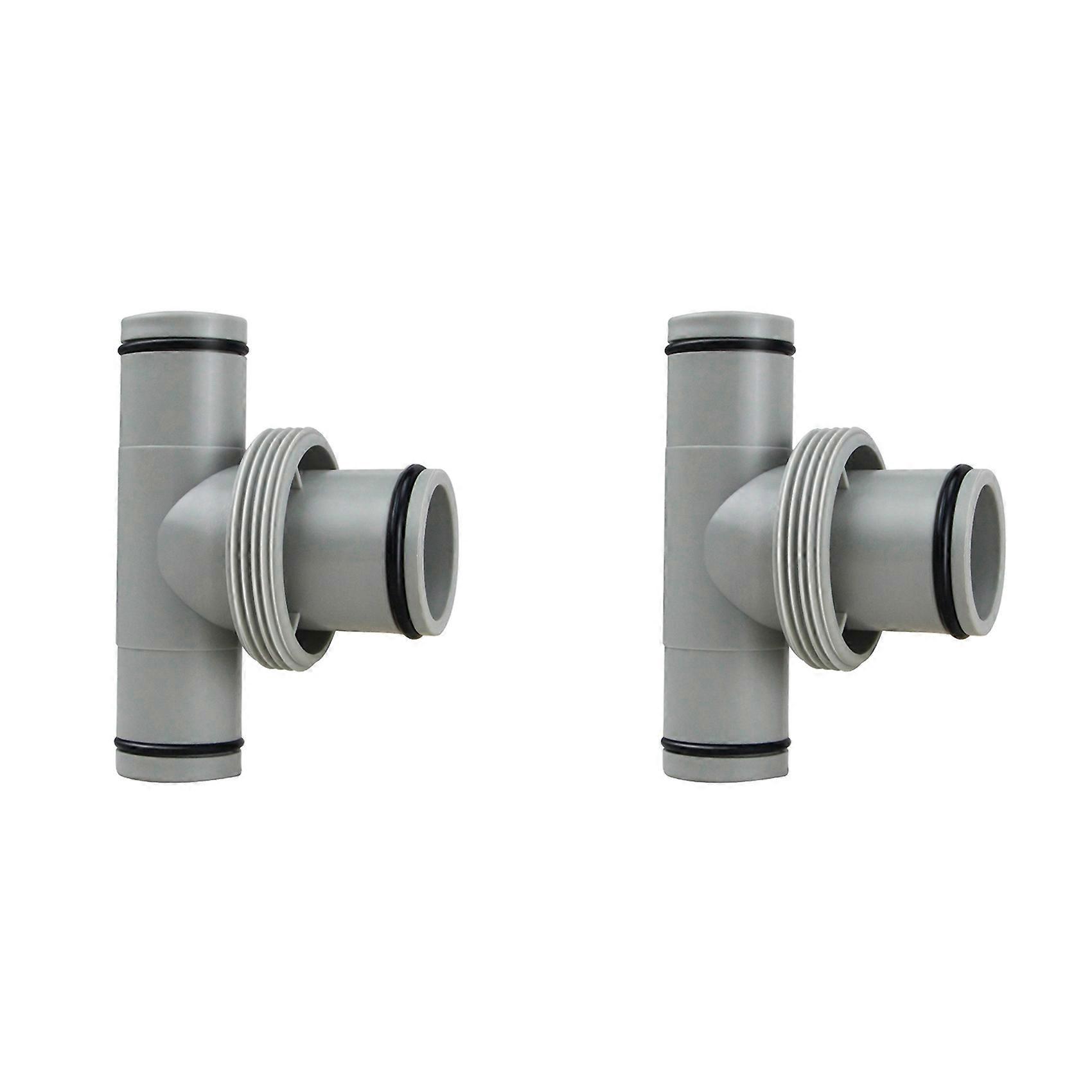 2 peças para piscina acima do solo, adaptador de mangueira de piscina com bocal de 1,5 polegadas para piscina Intex (1,5 polegadas para 2 x 1,25 polegadas em formato de T)