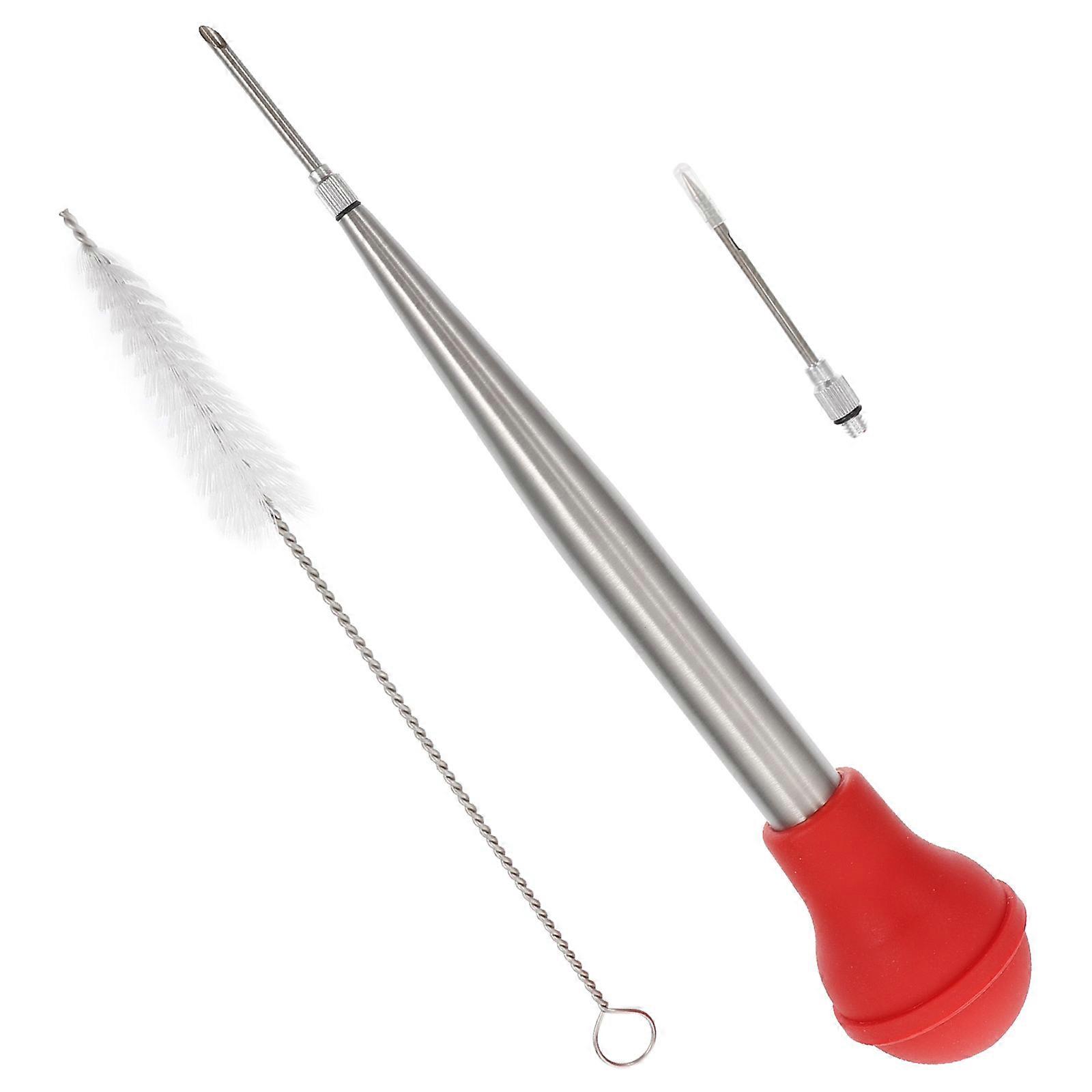 Kitchen Meat Injector Turkey Baster Syringe 1Set for Barbecue Marinade