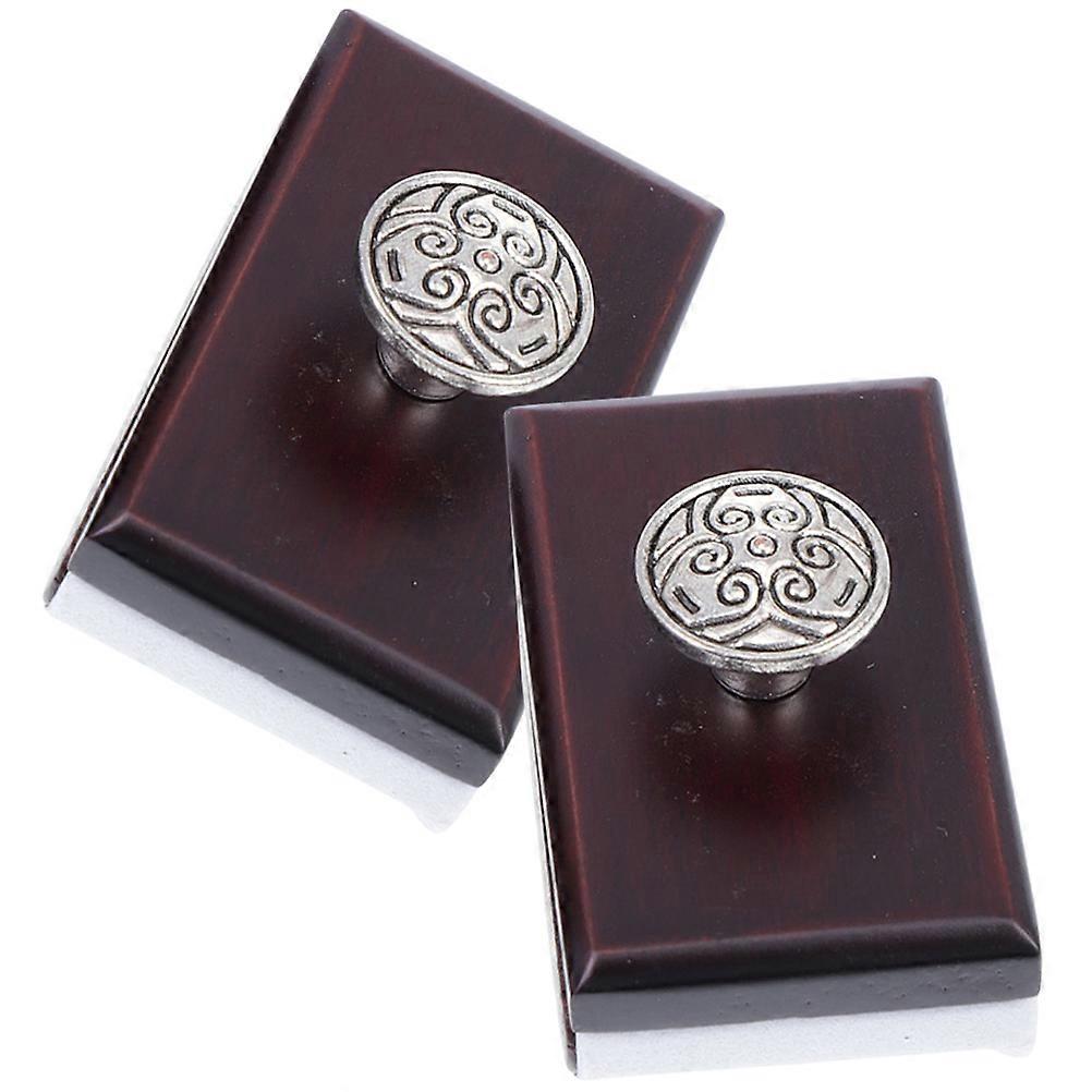 Blotter Wood Rocker Blotter for Quick Drying 2Pcs Brown Set