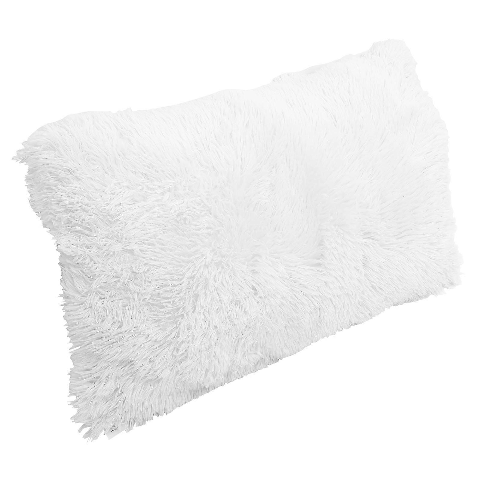 Throw Pillow Case Plush Pillow Cover Easy to Replace and Clean Rectangular 2Set