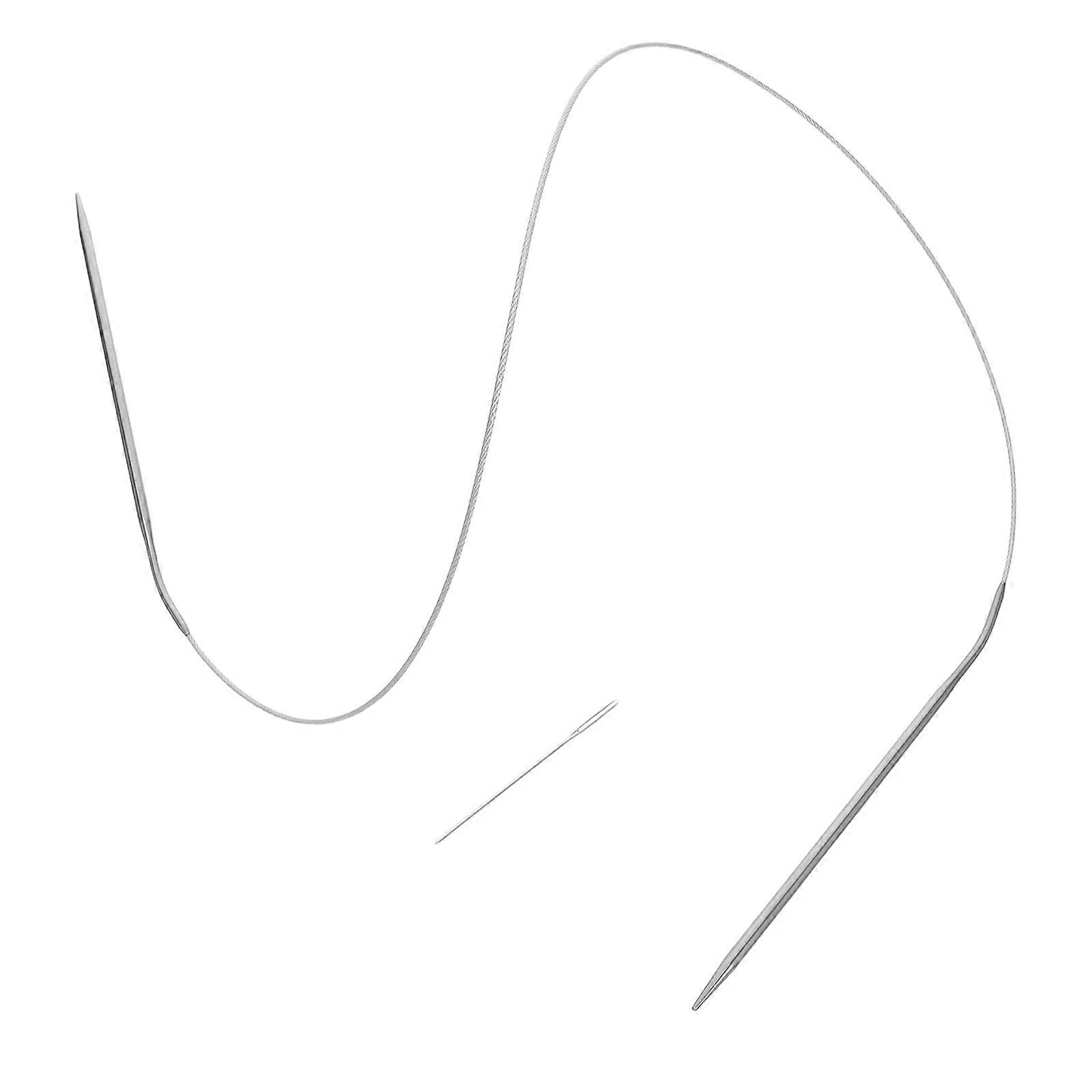 Silver Circular Knitting Needles Stainless Steel for Knitting 1Set Beginner Friendly Needles