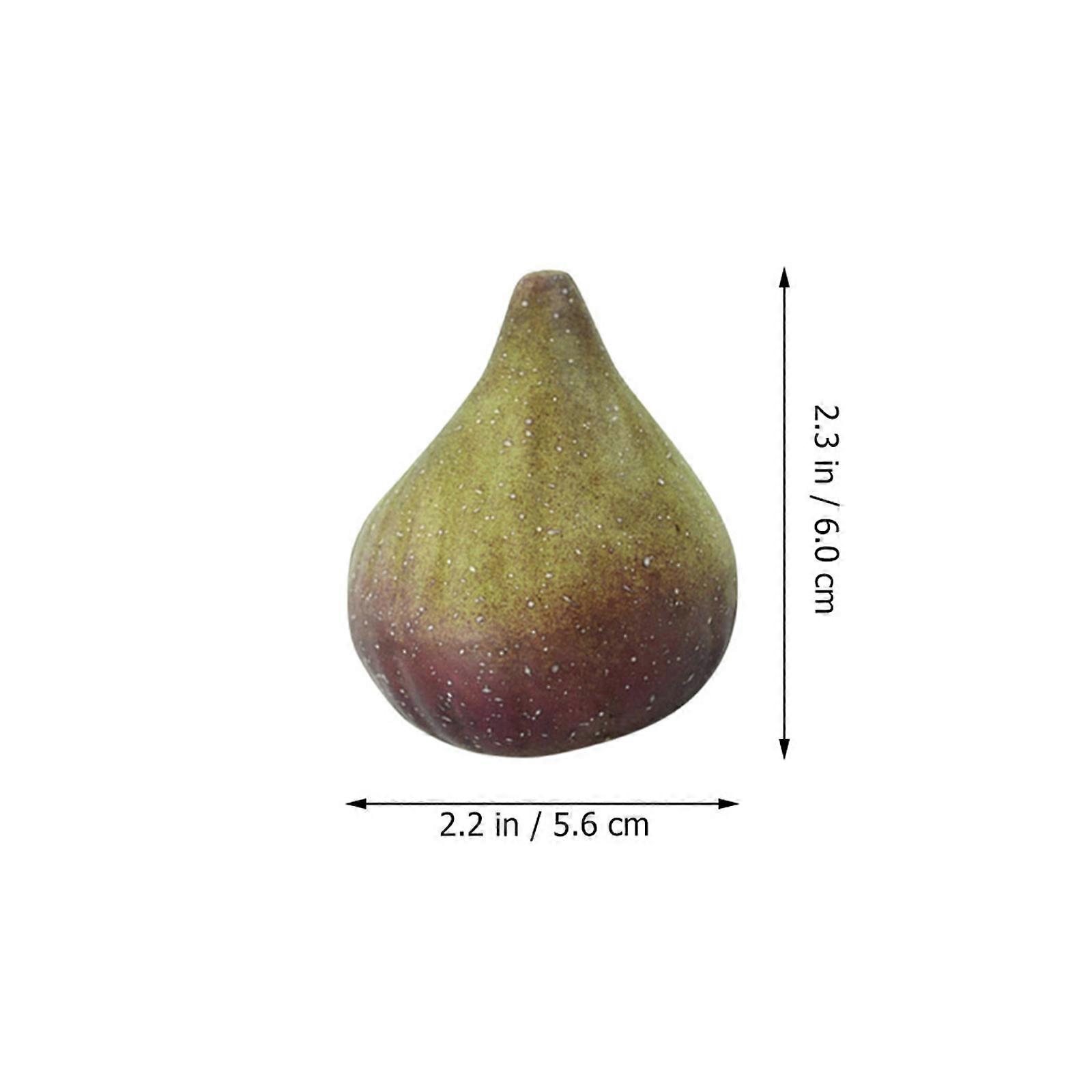 Artificial Fig Model Fruit for Decoration Featuring 3Pcs Foam Props