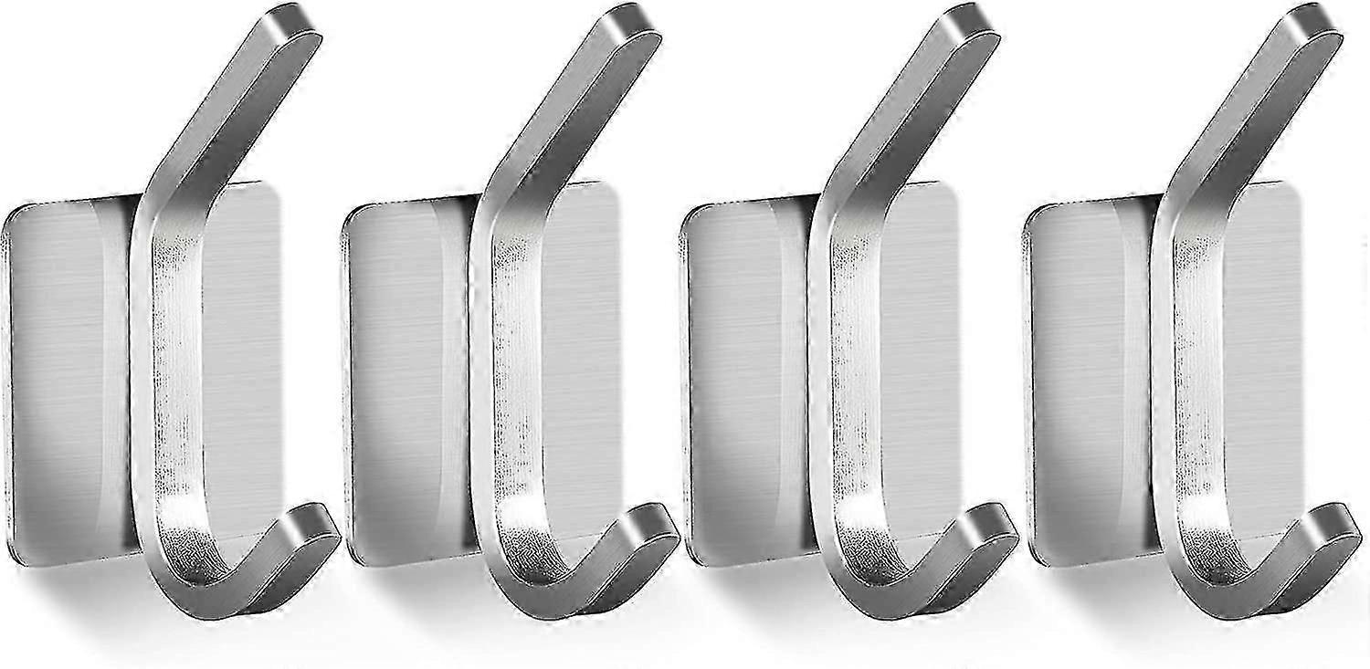 Adhesive Wall Hook Set - 4pcs
