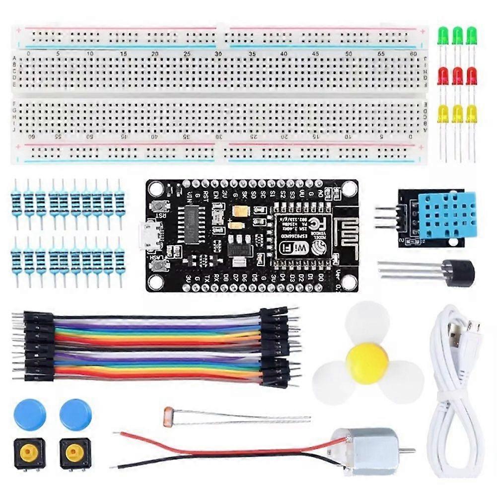 ESP8266 WiFi Starter Kit Temperature & Humidity Sensor Programming Kit Learning Kit for Electronic Experiment