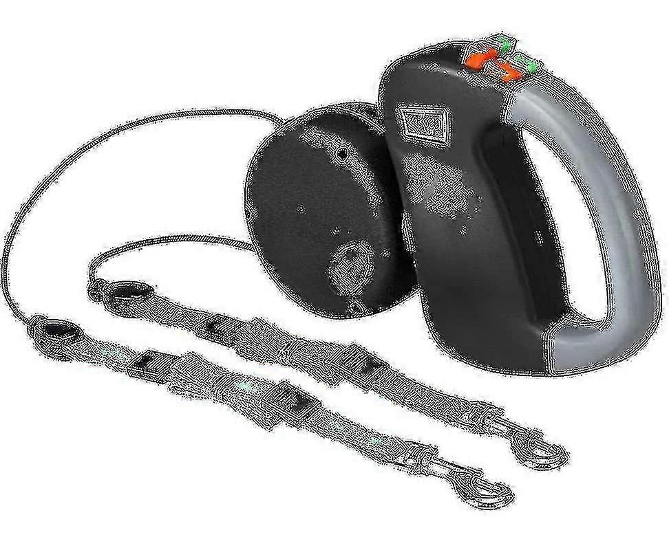 Double Dog Leash Retractable for 2 Pets