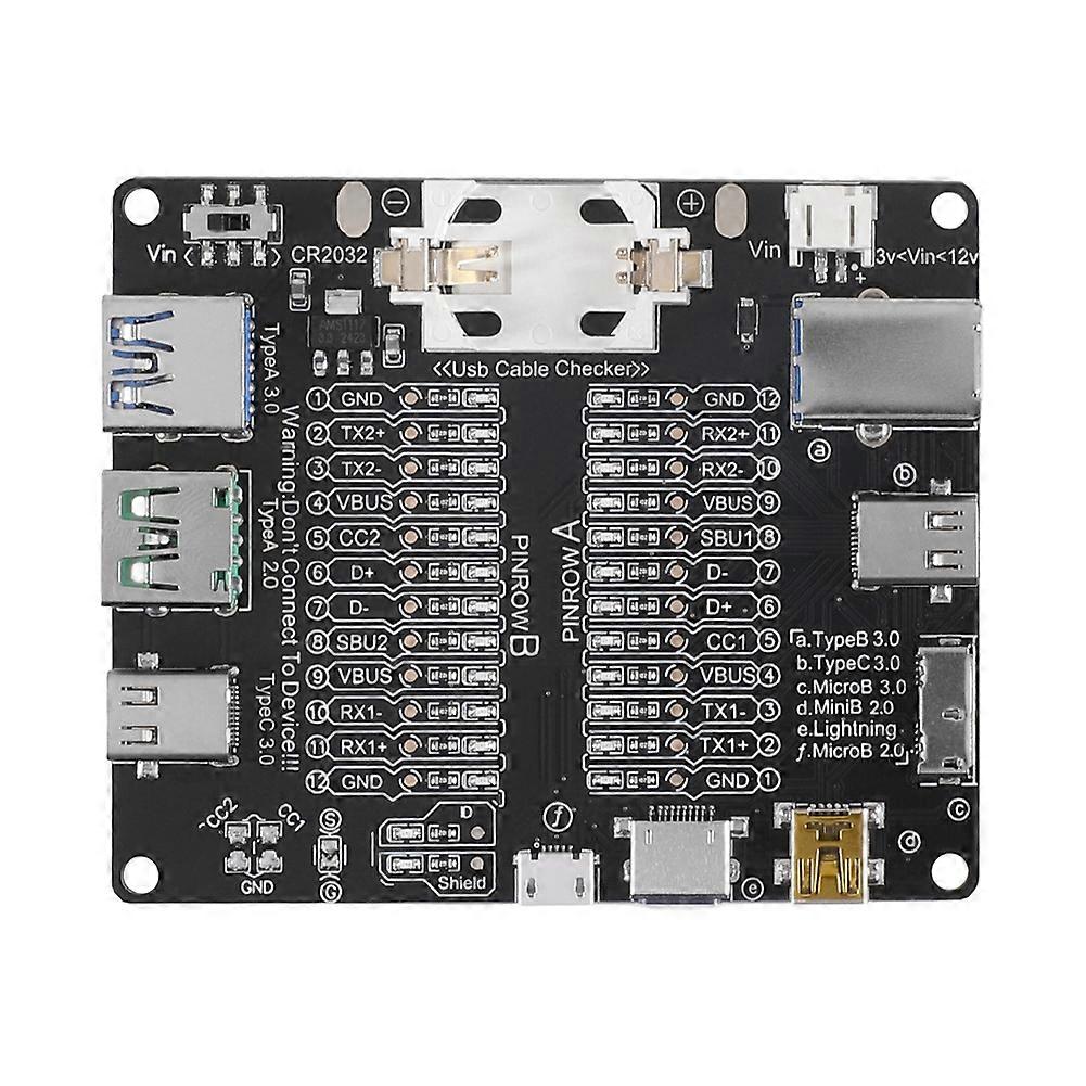 USB Cable Tester USB Data Line Detection Board Short Circuit Switch Test Board Data Cable Anomaly Detection Test Tool