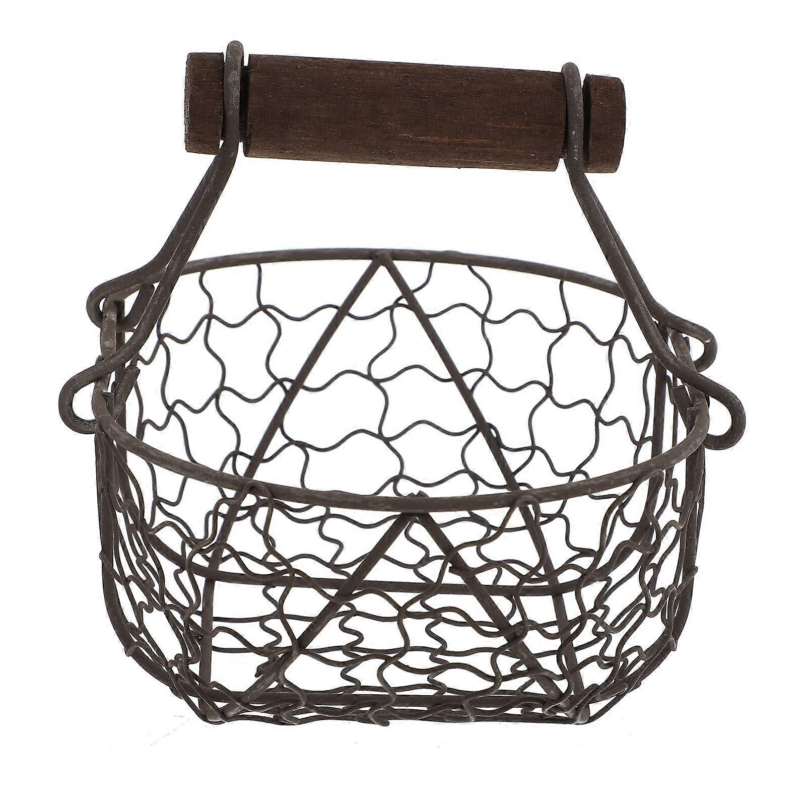 Iron Handheld Fruit Bread Basket for Kitchen Storage 4Pcs Multi-Functional