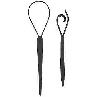 Hair Braiding Tools for Hair Styling 2Pcs Portable French Braid Tools Black Acrylic