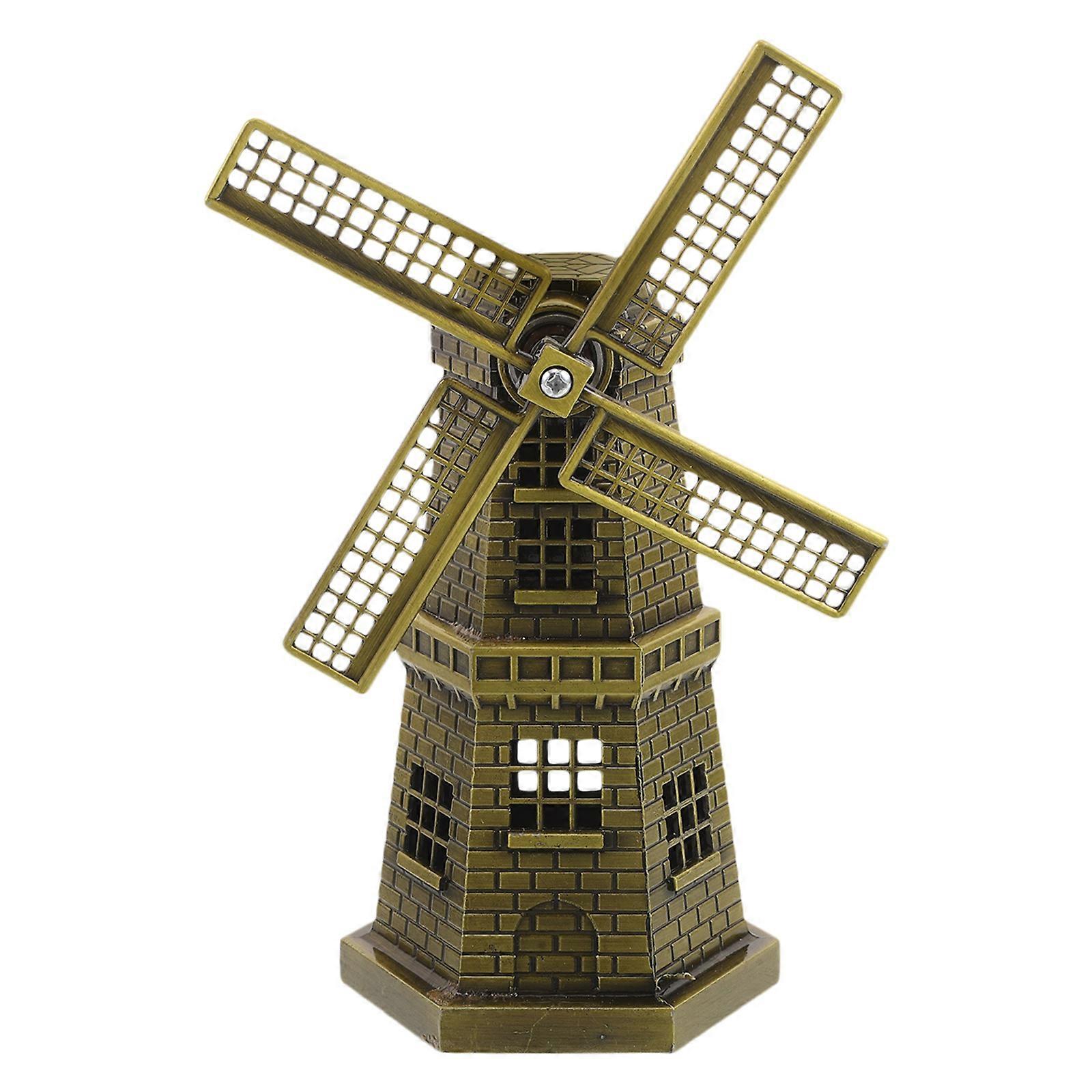 Legering vindmøllepynt til bord nederlandsk retro vindmøllefigur