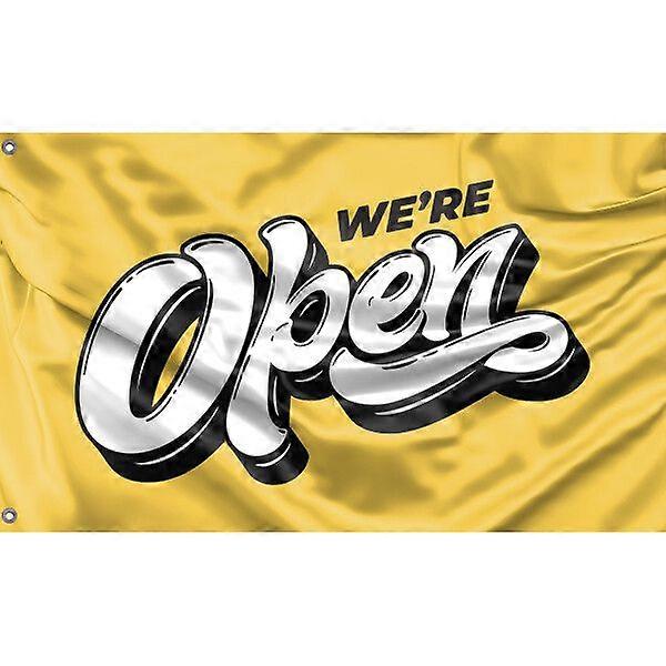 We re Open Yellow Flag A3245