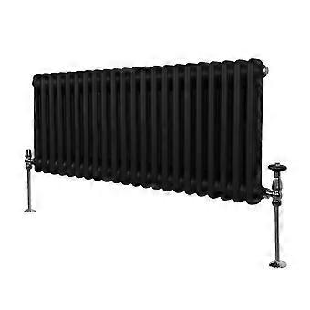 Traditional 2 Column Radiator 300mm x 1012mm Modern Central Heating Heater Matt Black Carbon Steel