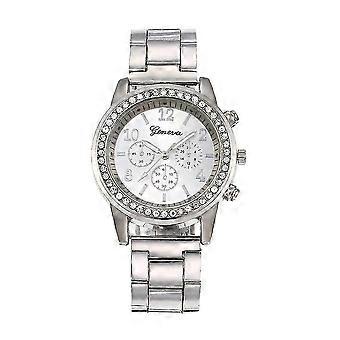 Elegant Alloy Steel Quartz Watch Gold Silver Rose Gold Precise Timekeeping Comfortable Strap