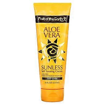 Fruit of the Earth, Aloe Vera Sunless Self Tanning Cream, Deep Dark, 8 fl oz (237 ml), 2-Pack