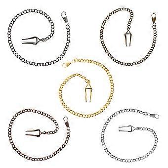 5Pcs 37CM Vintage Pocket Watch Chains Decorative Belt Chains Alloy Chains