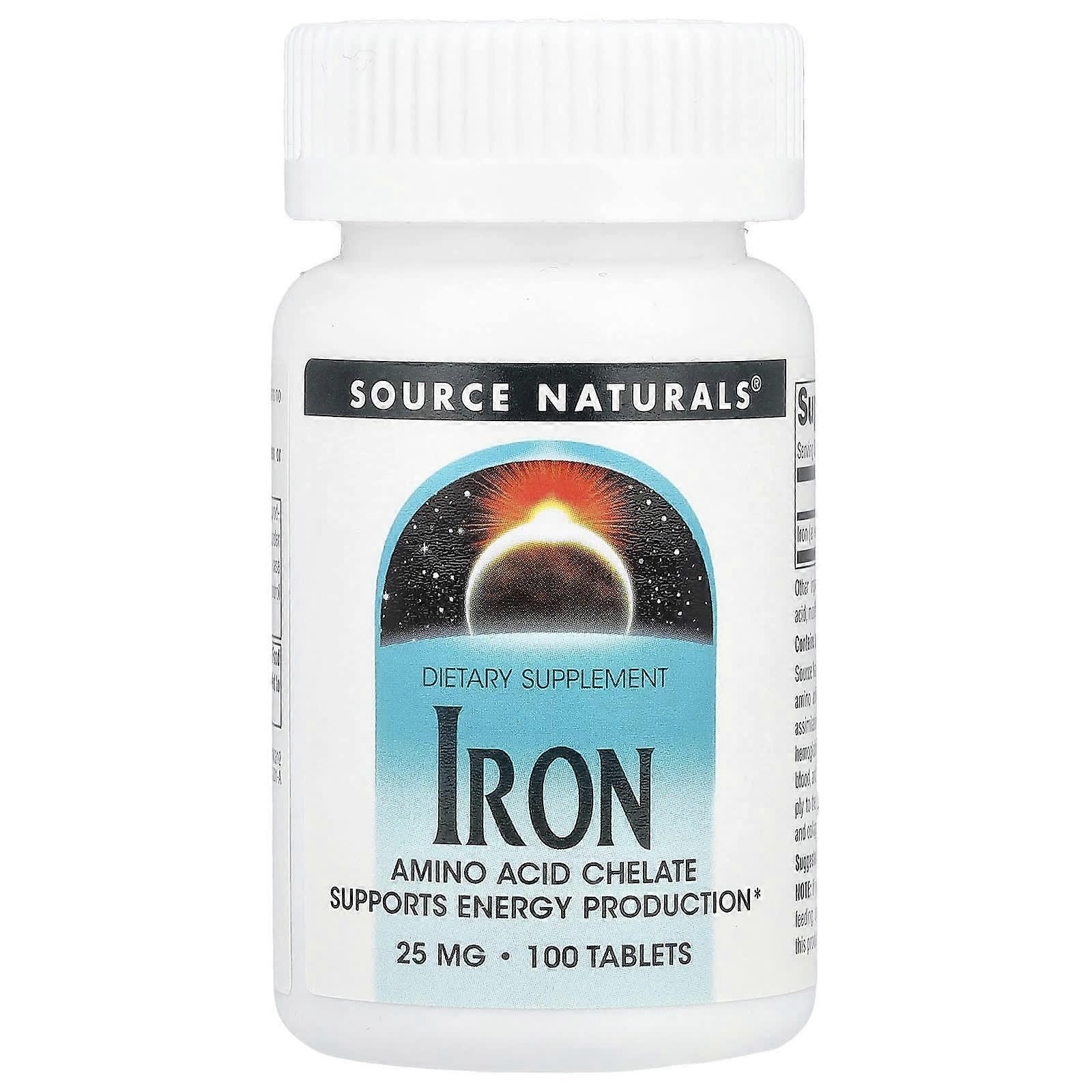 Source Naturals, Iron, 25 mg, 100 Tablets, 4-Pack