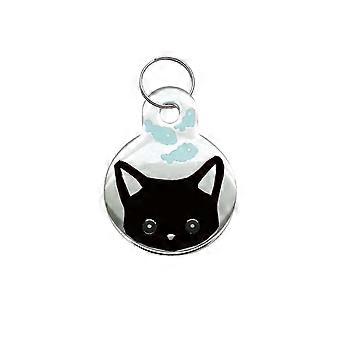 ID Tag for Pets Engraved Funny Deep Cat for Peacock with Collar for Puppy Cat Cat Necklace Steel Accessories Microchip Pendant