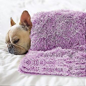 Pet Dog Bed Blankets, Fluffy Fleece Dog Throw Blankets Sleep Mat,Soft Puppy Blankets Cat Kitten, S M L XL,Fuzzy Reversible Sherpa Blanket for Bed, Cou