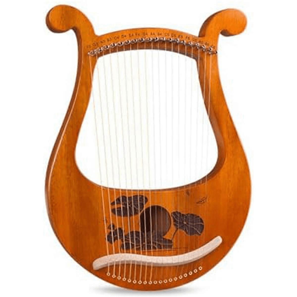 Lyre Harp 19 String Beginners Harp,Portable 19-Tone Small 19-String Musical Instruments Solid Wood